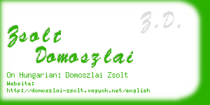 zsolt domoszlai business card